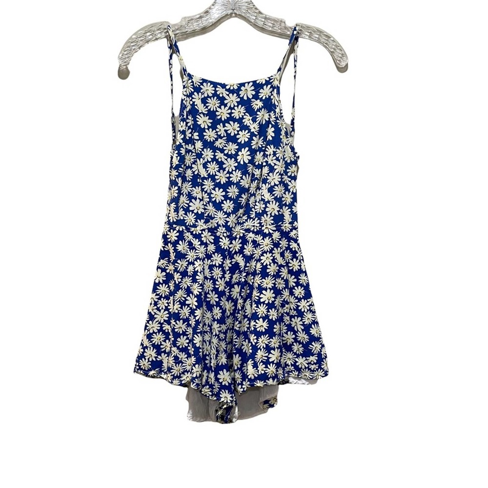 LF Paper Hearts Daisy Floral Romper Blue Size 8